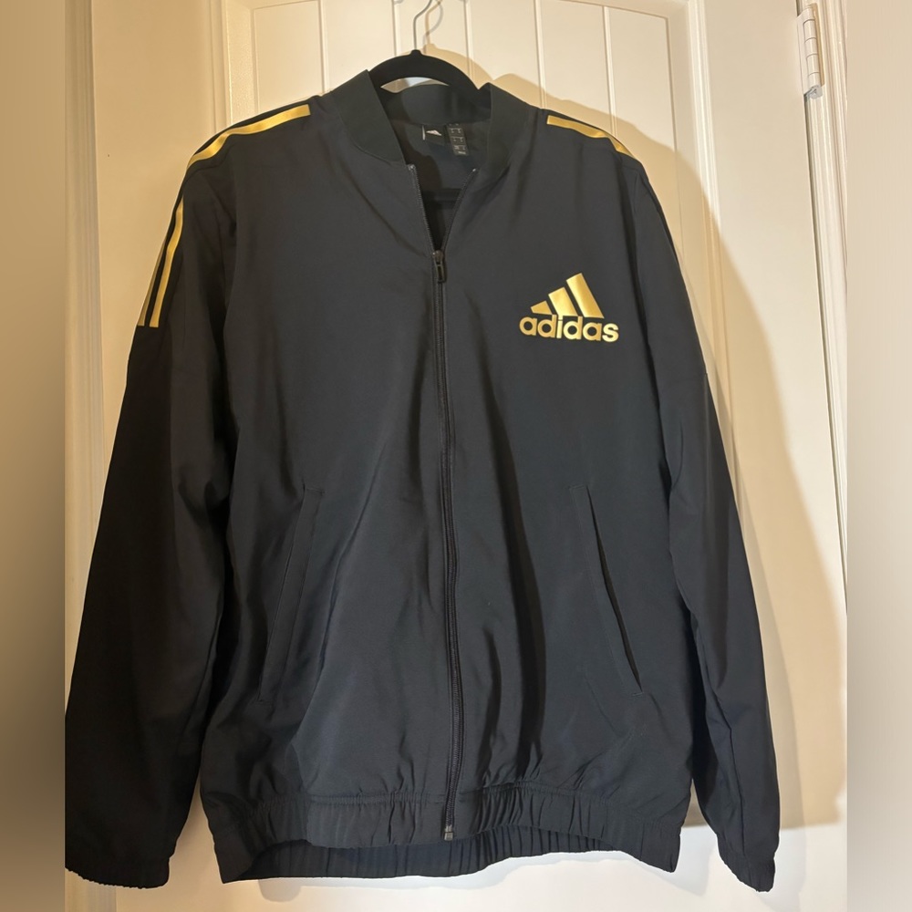 Black and Gold Adidas Jacket